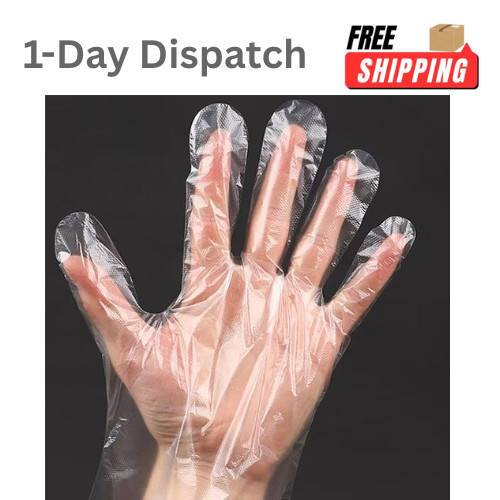 Borsicge 400 Count Disposable Plastic Gloves Food Safe