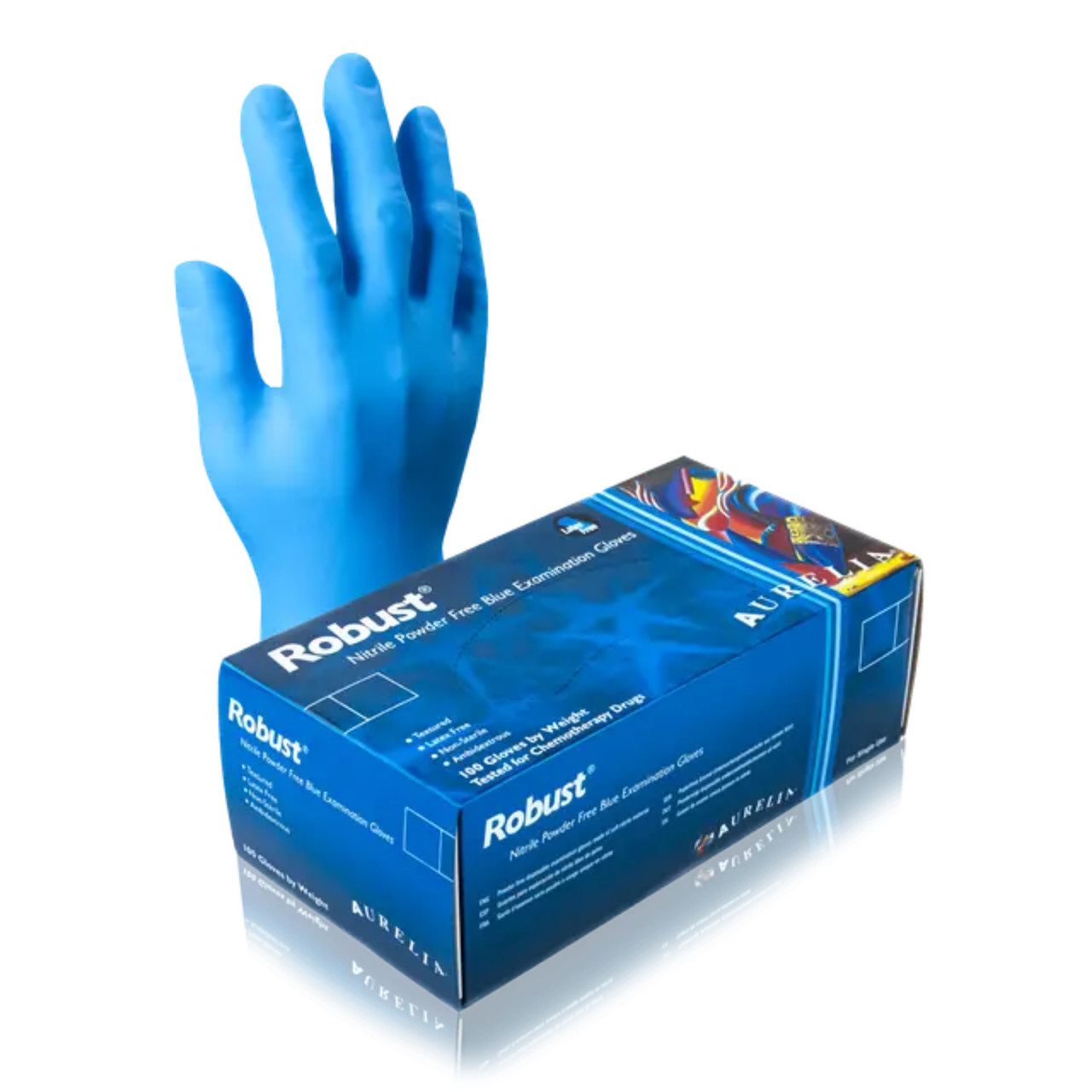 Aurelia Robust Nitrile PF Gloves, 100/Box, XX-Large