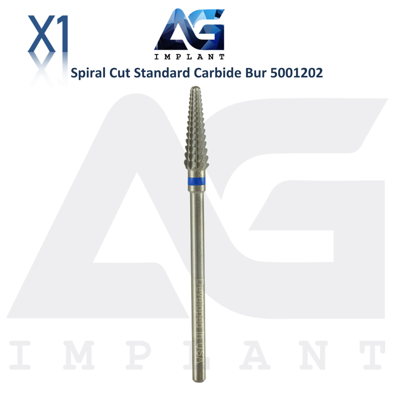 Dental Wilson Spiral Cut Standard Bur Ø4.5x14mm Straight Edge Carbide 5001202