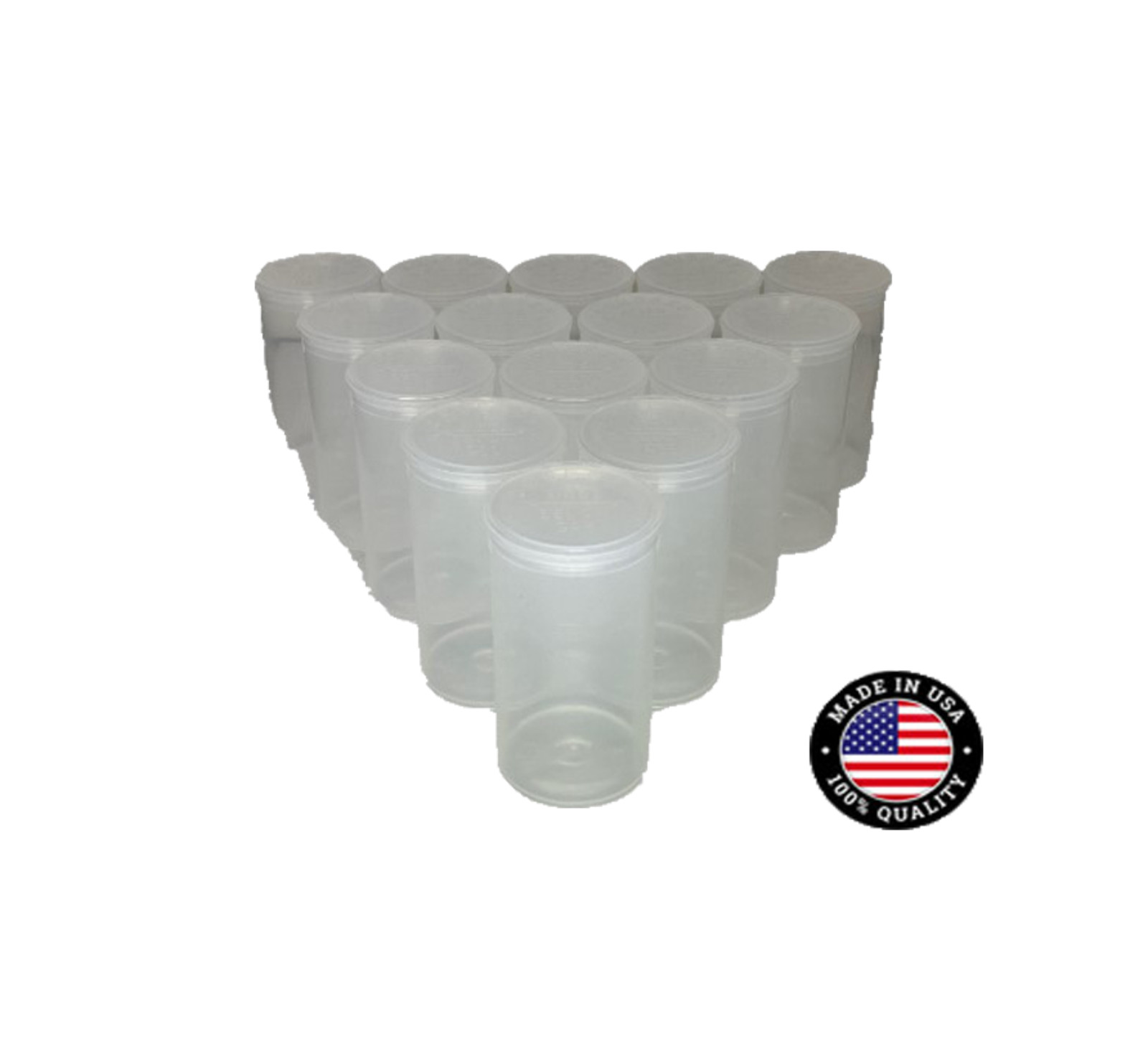 480 Pack 30 Dram Pop Top – Airtight Smell Proof Vials – Plastic Medical Grade