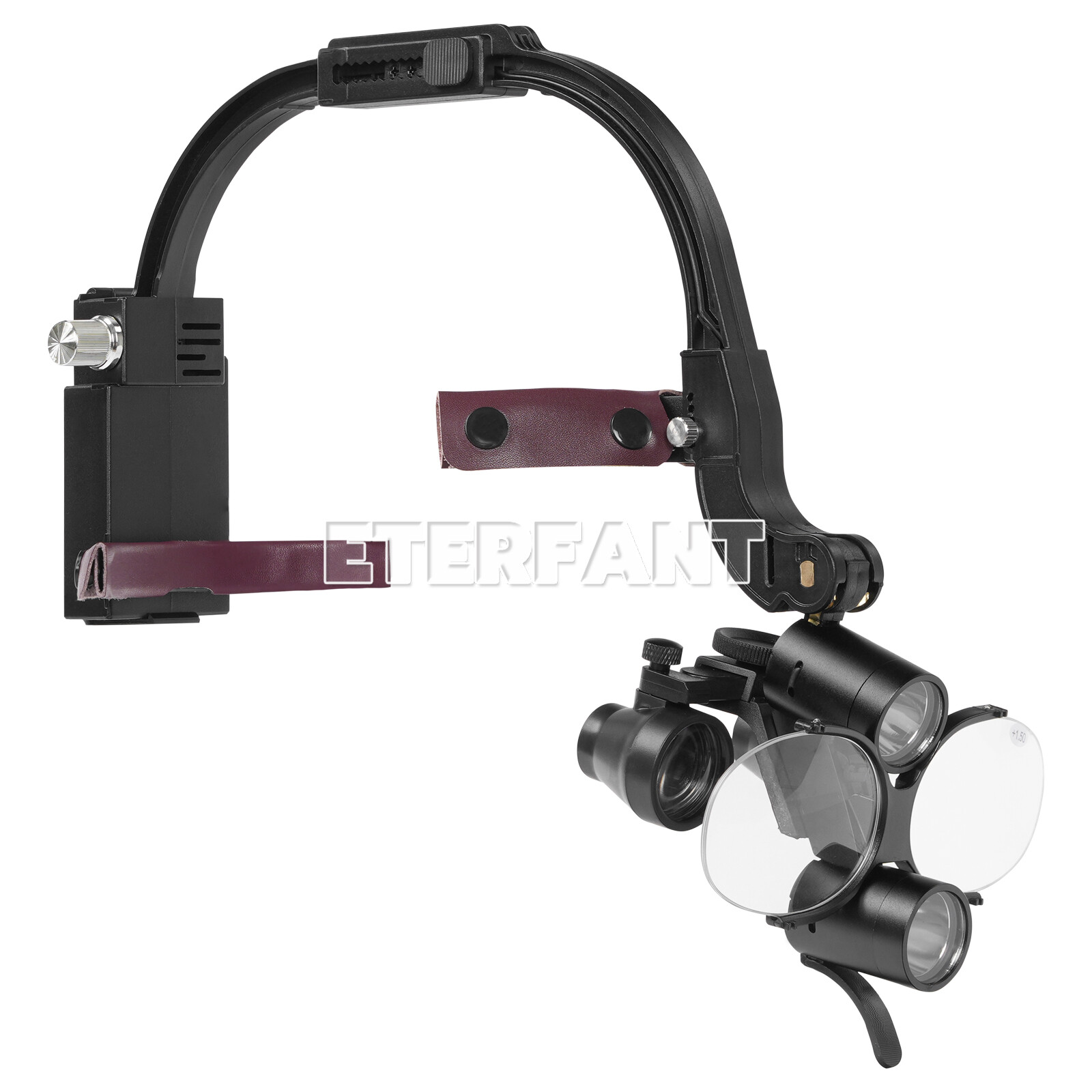 Dental 3.5X Headband Binocular Loupes/Assistant Stool Mobile Chair Black/Blue US