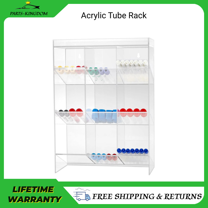 Acrylic Test Tube Holder Wall Mounting Tube Organizer Plastic Test Tube Rack New