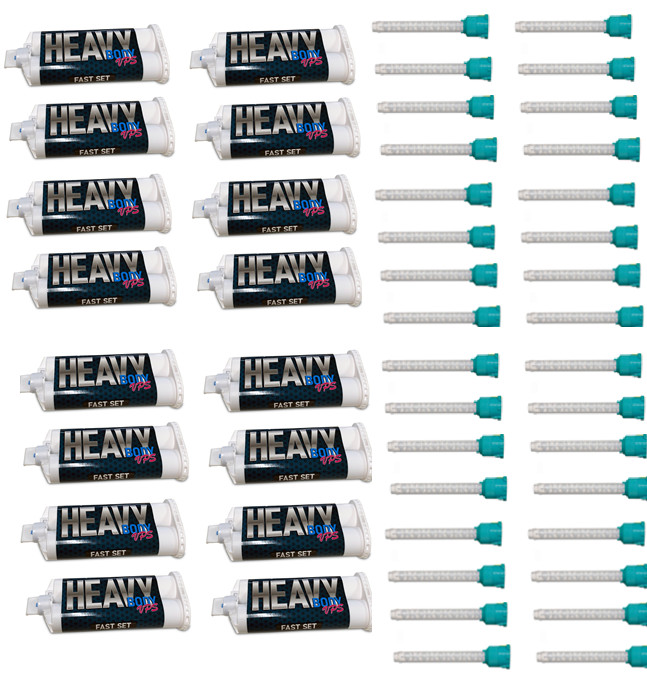Dental Impression Material Heavy Body Fast Set (16 Cartridge & 32 Tips) PVS
