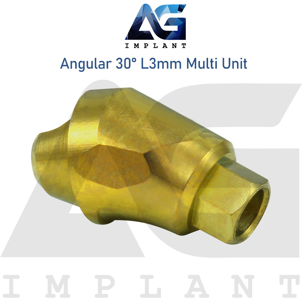 10 Angular Multi Unit Abutmnt 30° Kit Dental Im plant Internal Hex Titanium 3mm