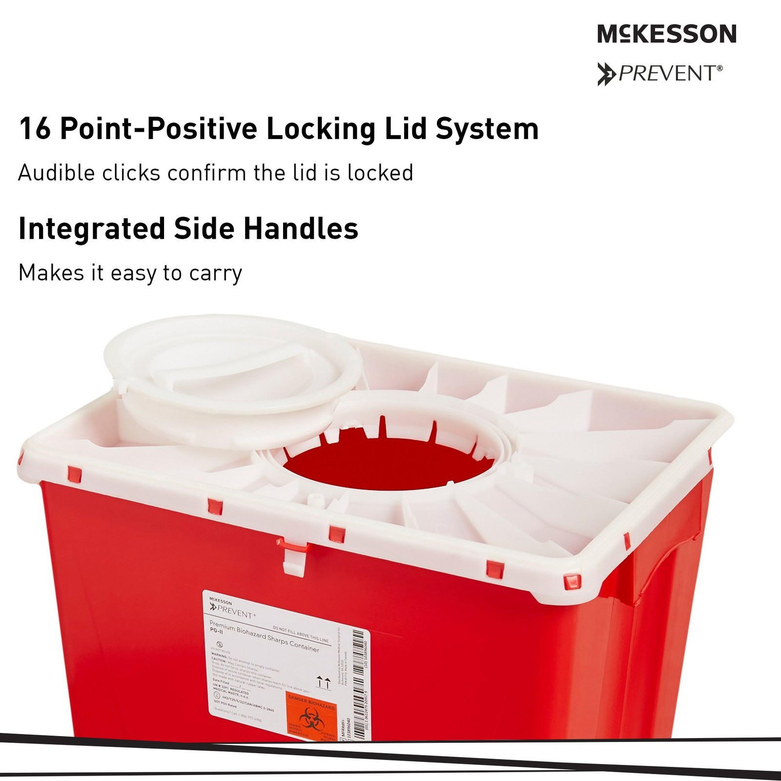 McKesson Prevent Sharps Container 18 gal. Vertical Entry