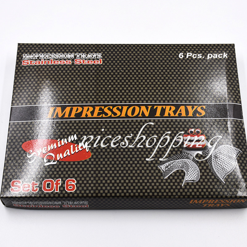 Dental Autoclavable Metal Impression Trays Stainless Steel Upper + Lower Choose
