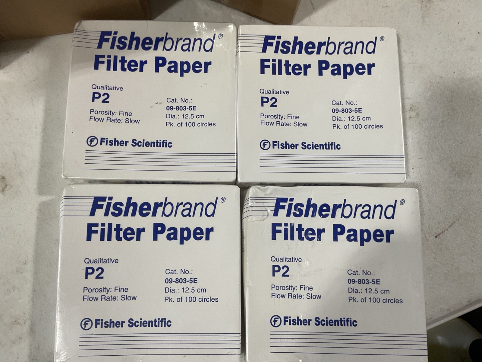 4X FISHERBRAND Grade P2 Qualitative Filter Paper