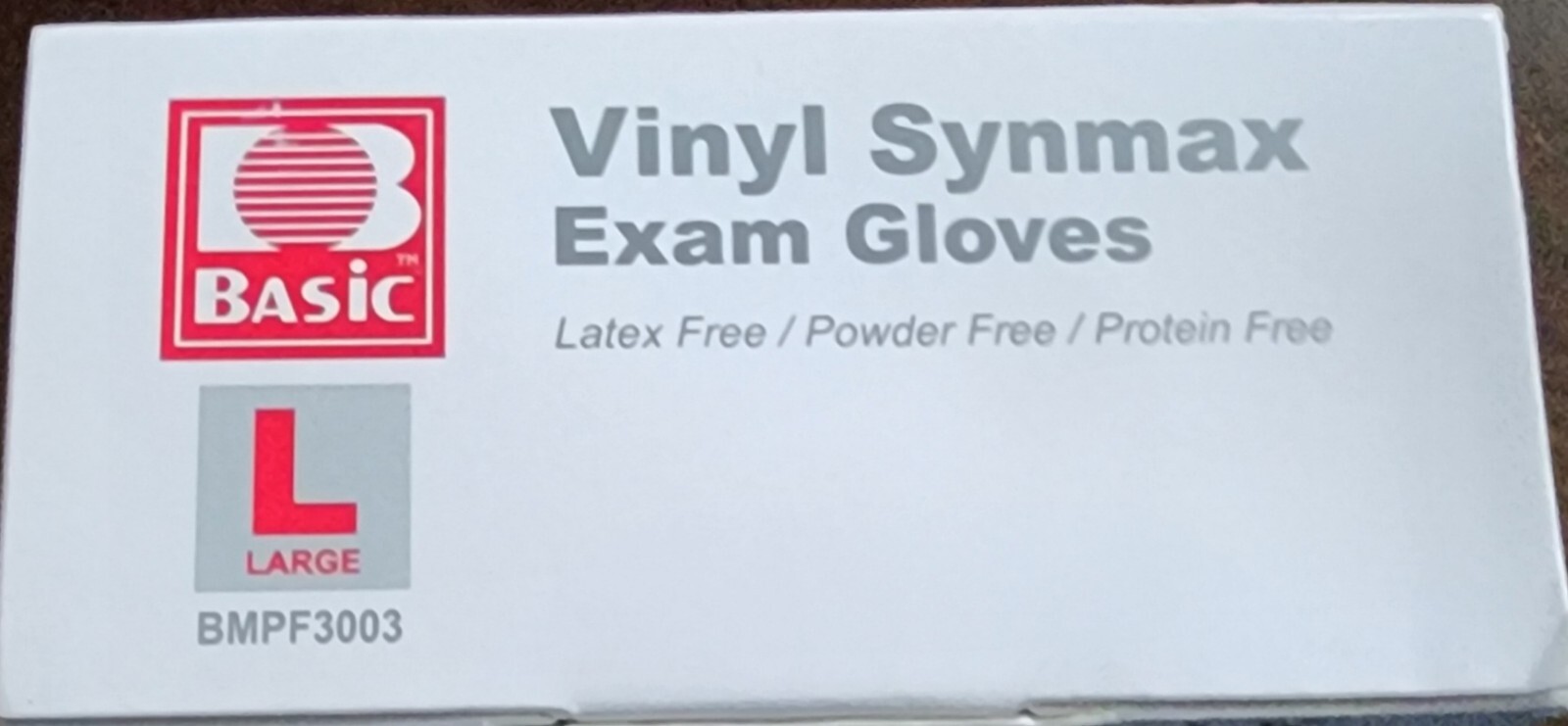 Basic Synmax Vinyl Synmax Exam Gloves, L Basic Blue/Box of 100 Buy More & Save$