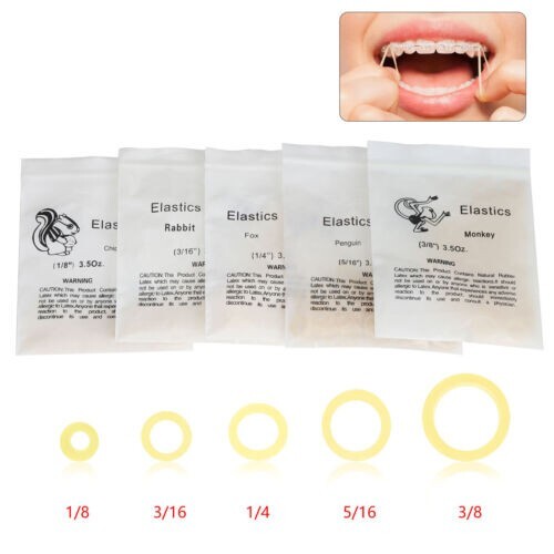 100pc Dental Orthodontic Rubber Bands Elastics Latex Braces Non-toxic Tool 3.5