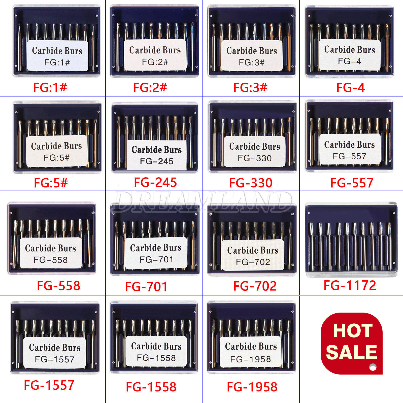 10Pc/pack FG polish Dental Burs Carbide Tungsten Drill For Dentist High Speed