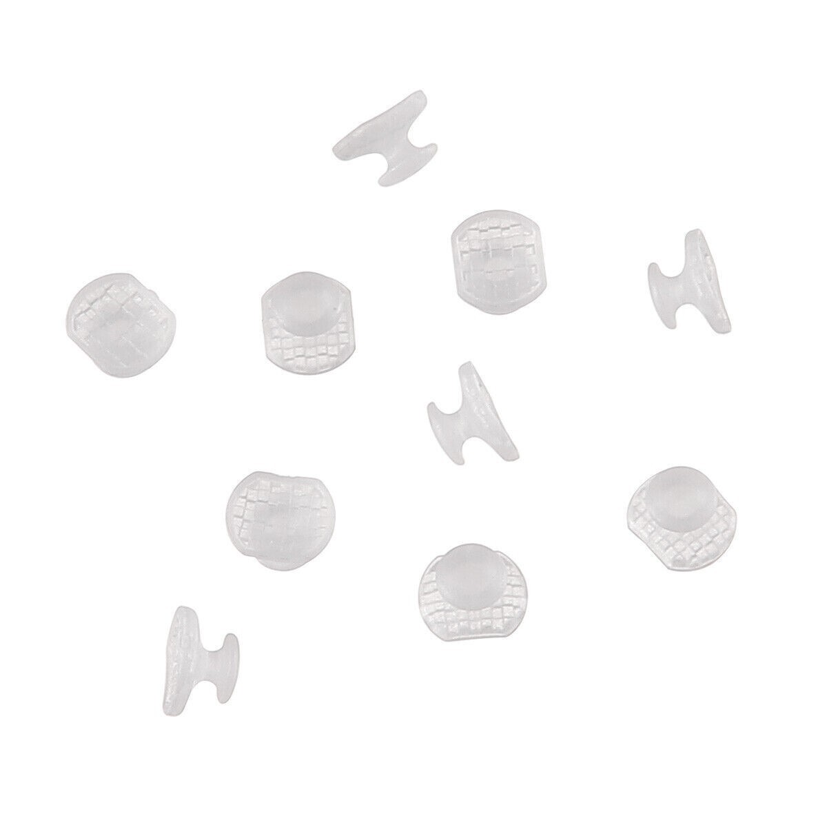 Dental Orthodontic Clear Transparent Ceramic Lingual Button Rectangular Base 10X
