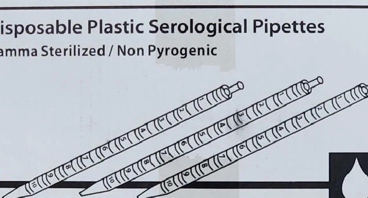 Cole Parmer Mini Serological Pipettes 2299-30 Case of 200 Individually Wrapped