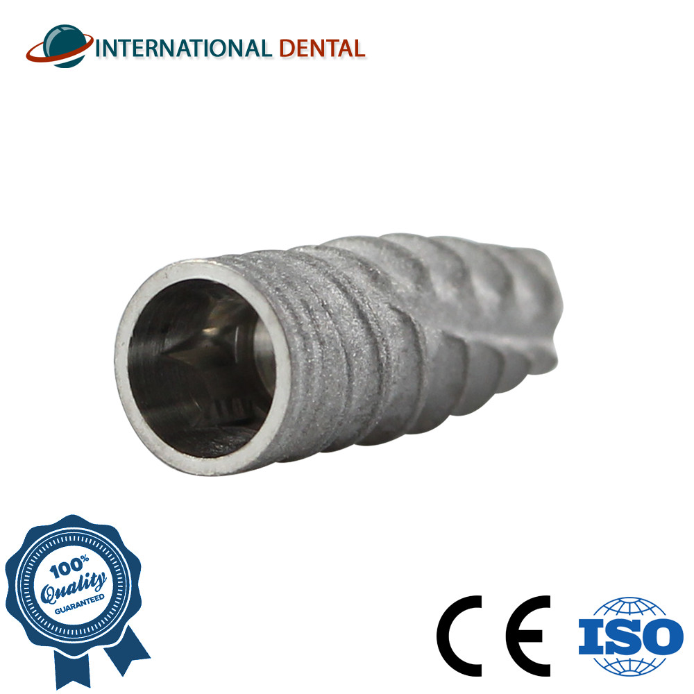 SLA Surface Titanium Conical Spiral Dental Fixture Narrow Platform 2.25mm