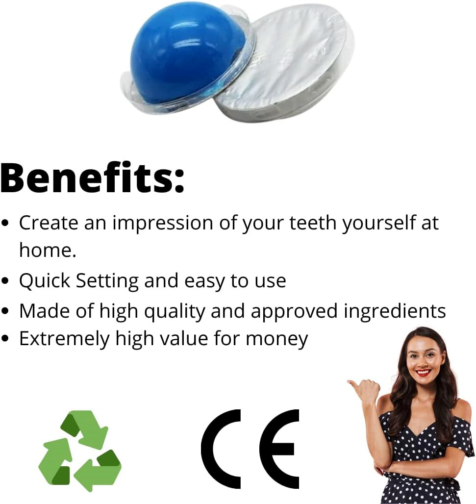 Teeth Impression Dental Hydrophilic Putty Firmer Pods Disposable Set of 2 Pcs