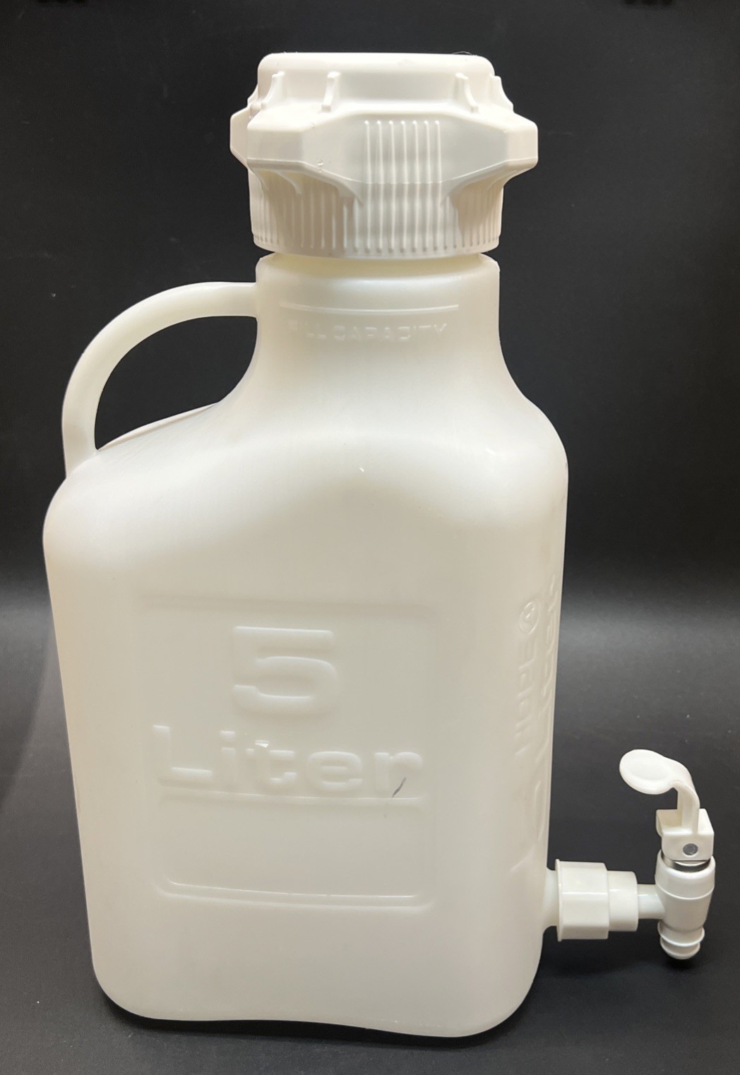 1 Gallon 5L HDPE Carboy Water Container w/ Spigot & Cap Pharma Grade