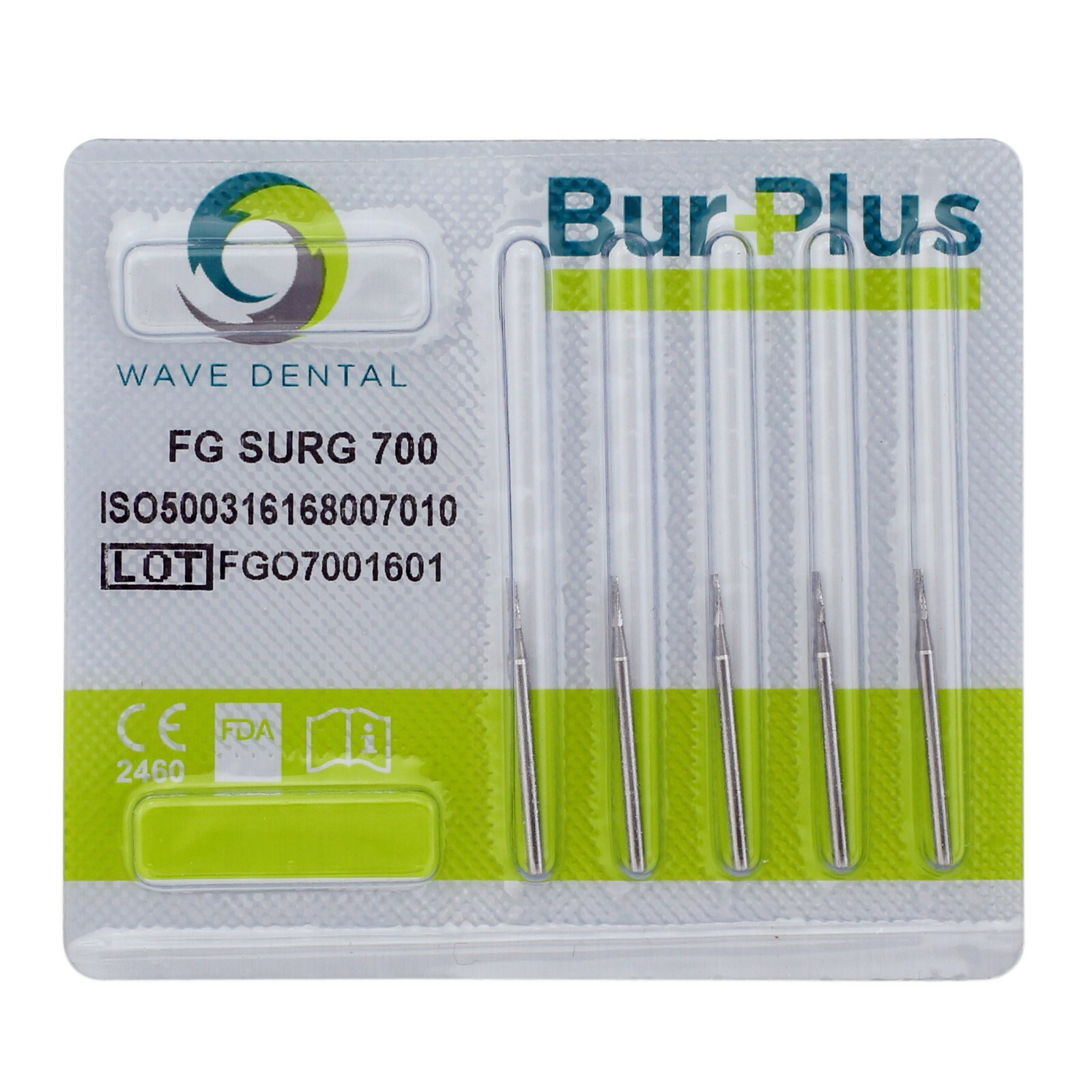 Wave Dental Carbide Surgical Bur 702 701L FGOS Burs Taper Fissure Cross-cut 25mm