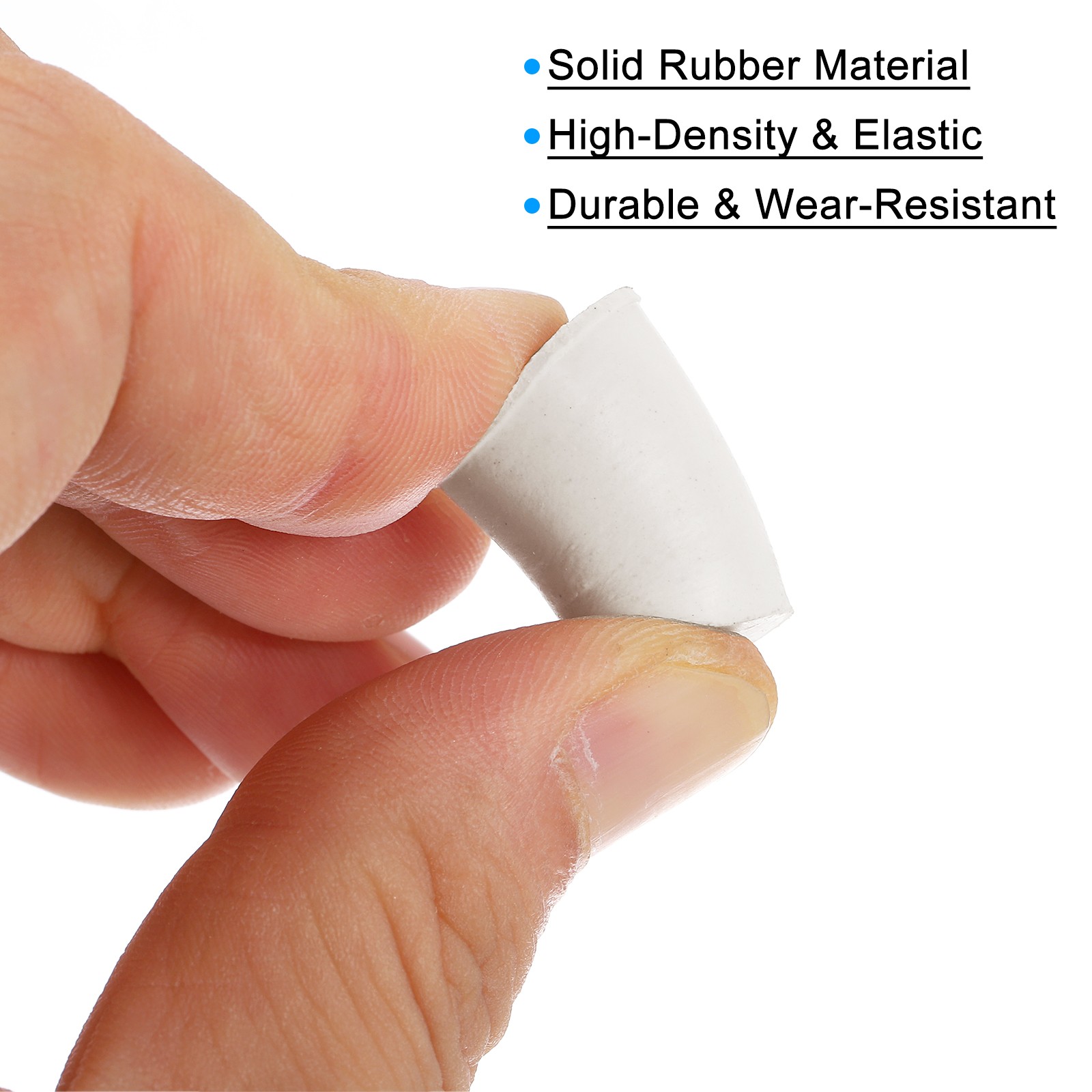 4Pcs Solid Rubber Stoppers, White 7# Tapered Lab Plugs, 37x29x30mm
