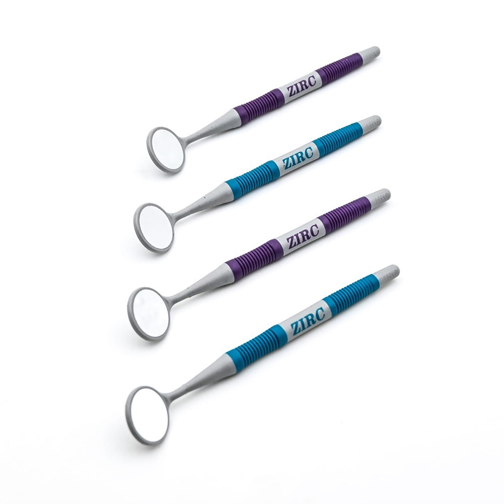 ZIRC Crystal HD # Thin Grip Assorted Mouth Mirror Jewel (4pk) USA Made New
