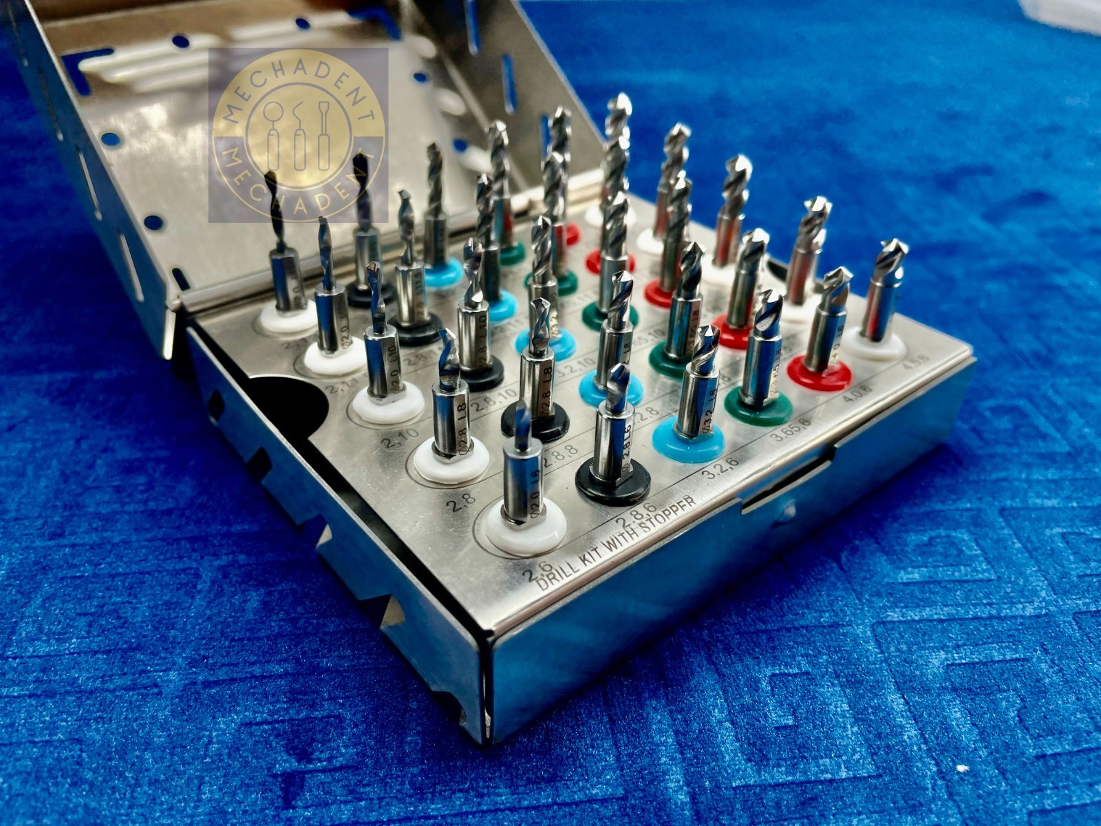 Dental Universal Twisted Stopper Drill 30 Pcs kit in German SS, Customized Box