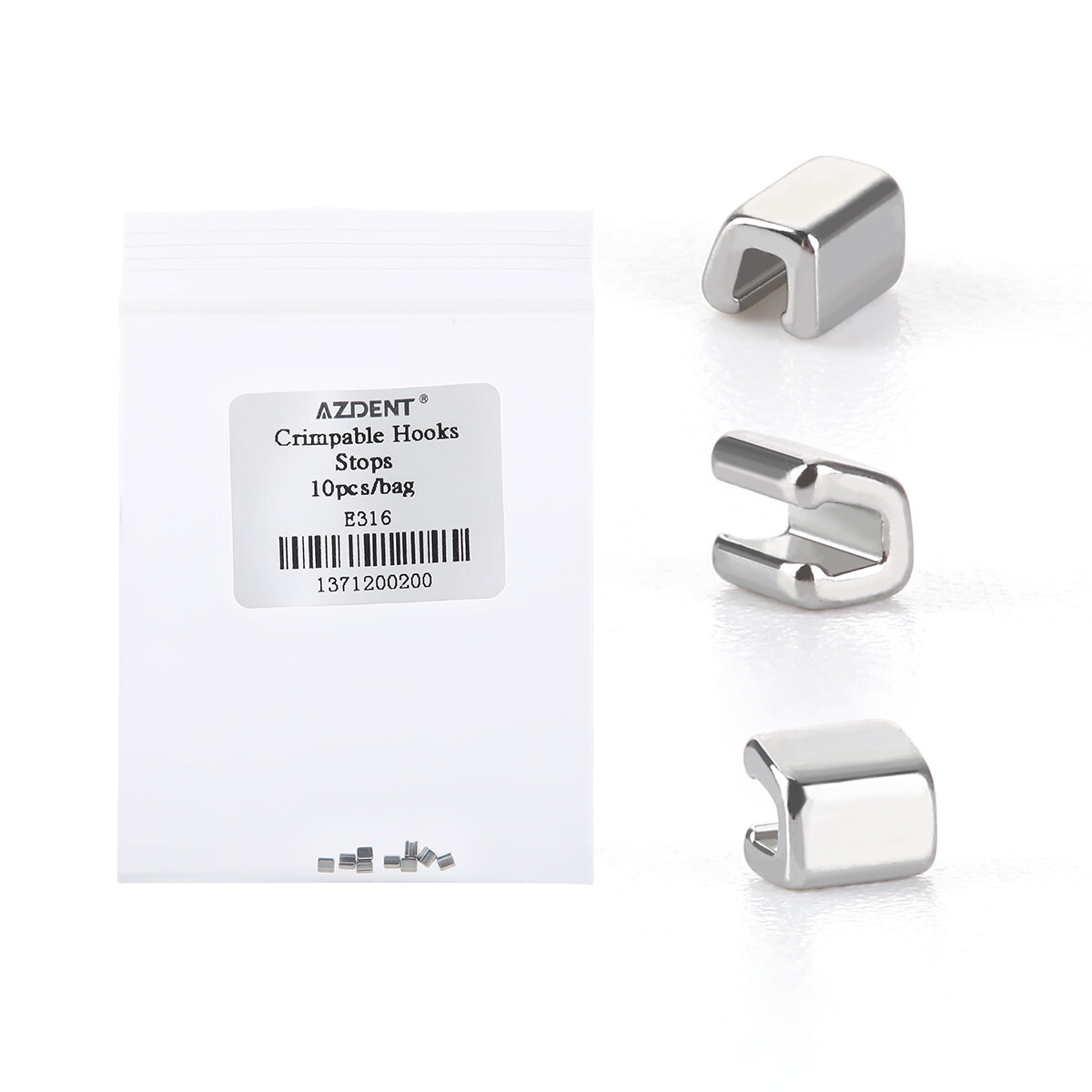 AZDENT Dental Orthodontic Crimpable Hook Stops Type Fixed on Arch Wires 10pcs/pk