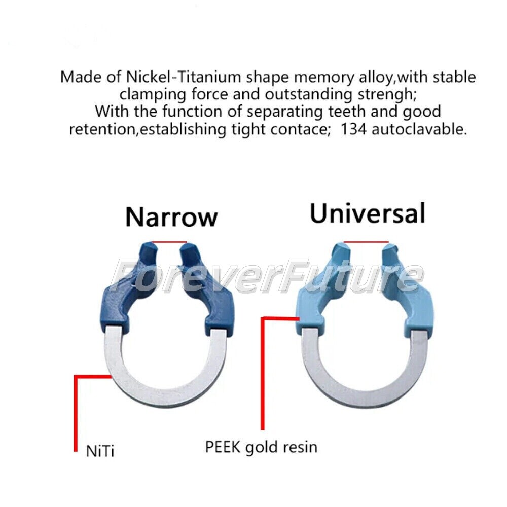 Dental Titanium Ring Matrix Clamp Matrices Band NITI Clip Universal/Narrow/Deep