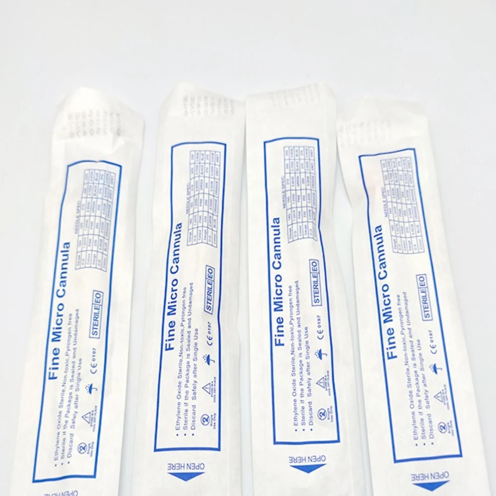 50pcs Disposable Blunt Tip Cannula Needles Filler Injection Facial Nose 18-30g