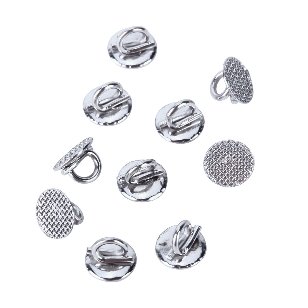 4 Type Dental Orthodontic Lingual Buttons Bondable Round Mesh Base 10pcs/pack
