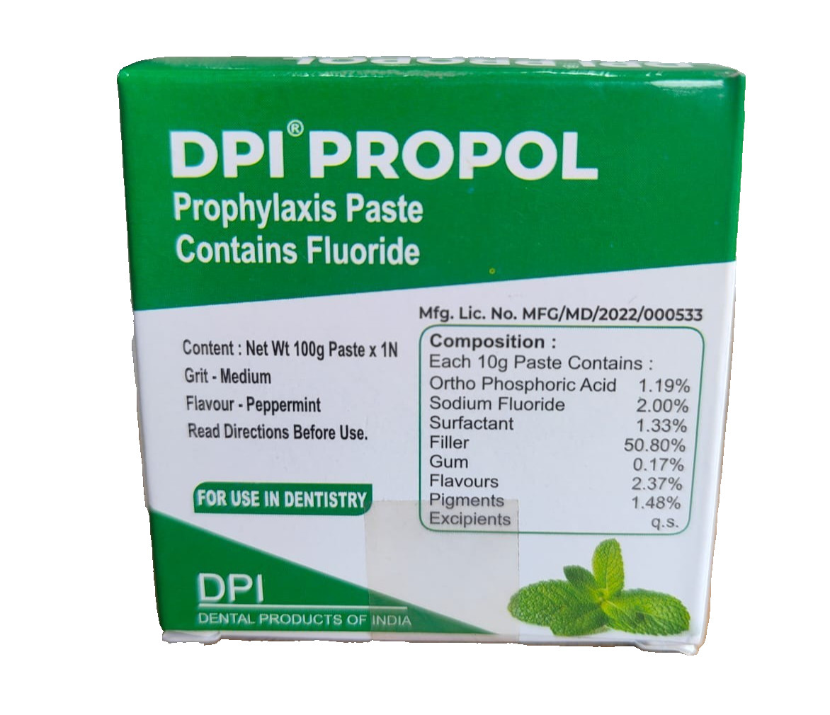 DPI PROPOL Dental Prophylaxis Paste 100g Fluoride Polishing Paste -Free Shipping