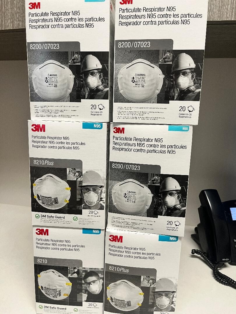 Lot of N95 masks for painting/dust – 1 bx 8210, 2 bx 8210Plus, 3 bx 8200/07023
