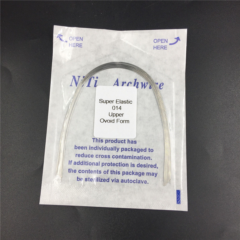 10 Pcs/Pack Dental Ortho Super Elastic Niti Round Arch Wire Square/Natural/Ovoid