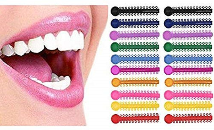 Orthodontic Dental Tie Ligature 40PCS Easyinsmile Elastic Rubber Band Assort