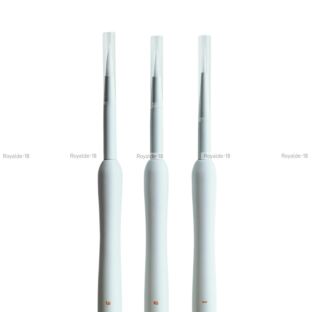3x Zirconia Stain Brush Synthetic Hair Dental Denture Staining Brushes Pens Wood