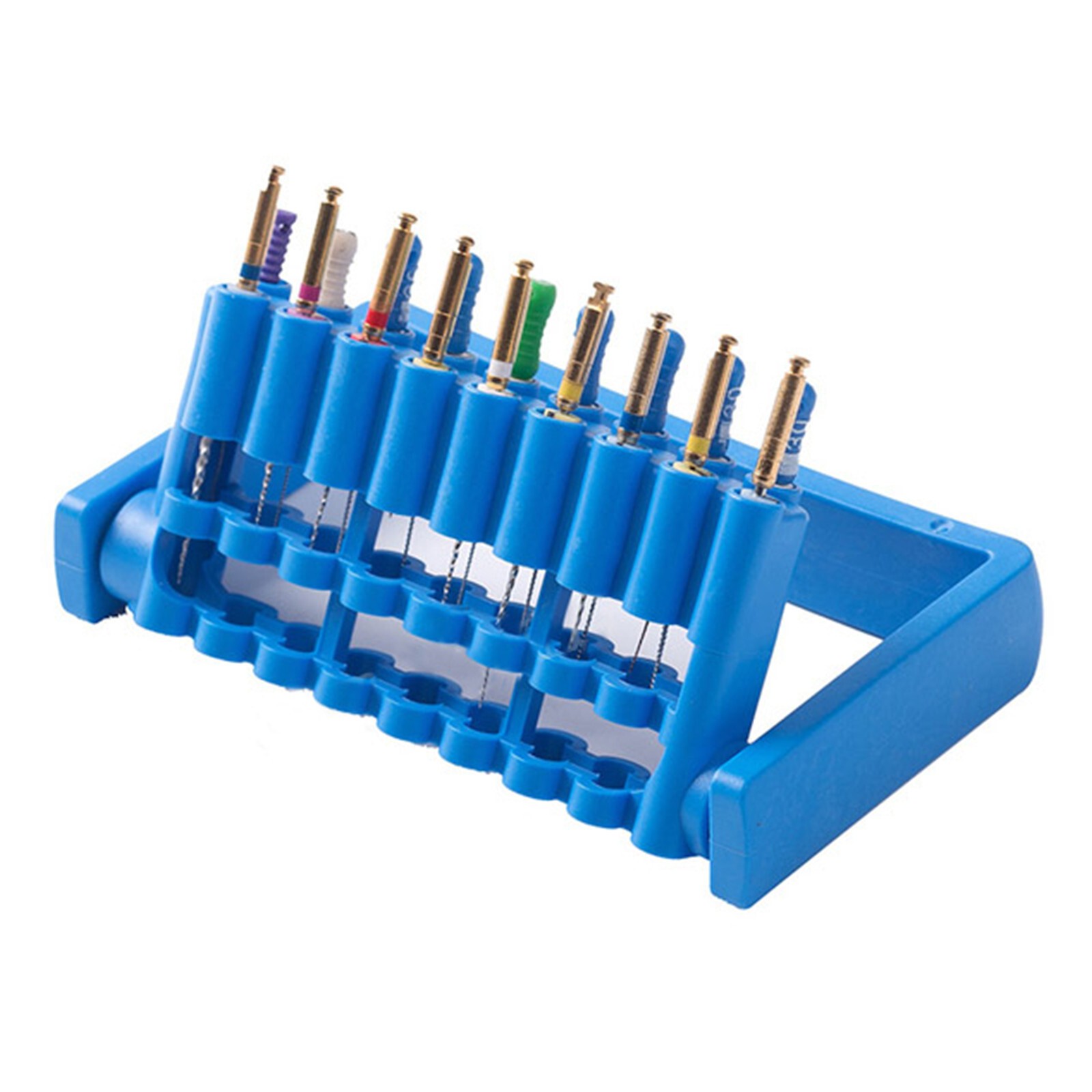 2Pcs Dental Endo Root Canal Files Holder Sterilizing Disinfection Box 18 Holes