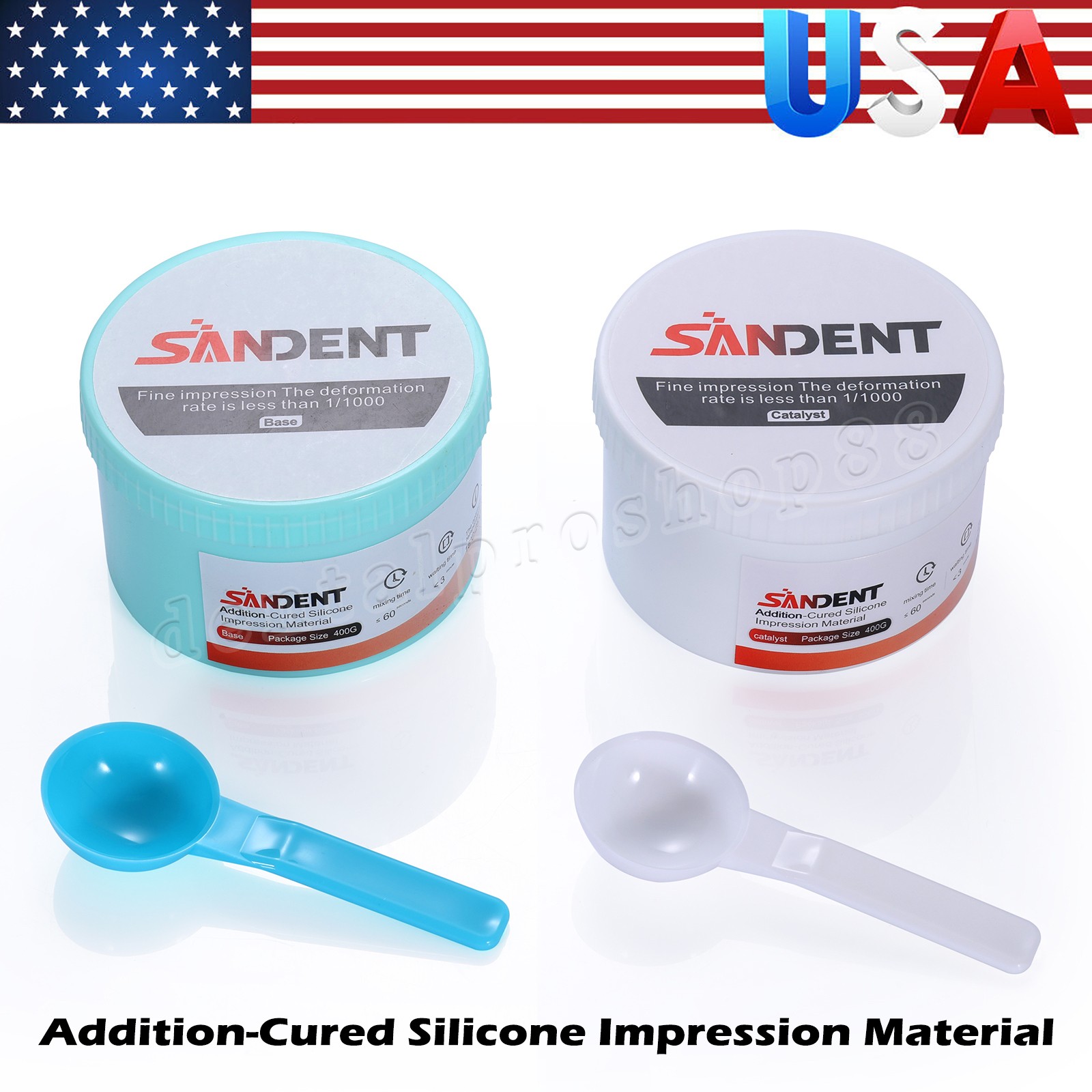 Dental Impression Material Putty Fast Set Base & Catalyst 400G*2