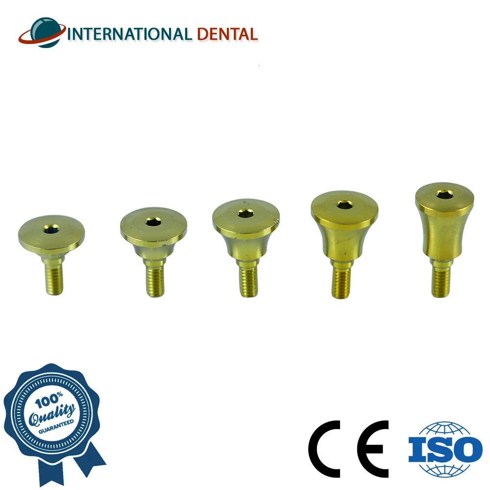 5x Dental Titanium Concave Anatomic Healing Cap Ø6.3 – Extra Wide Int Hex 2.42mm