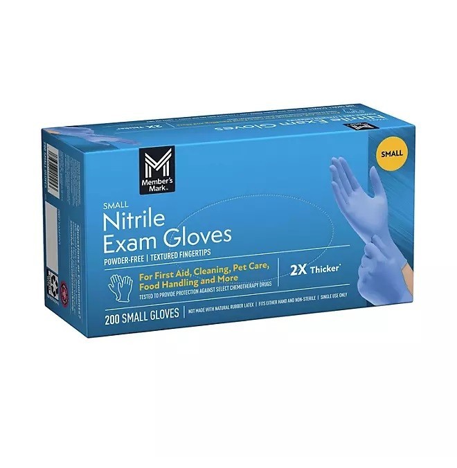Member’s Mark Nitrile Exam Gloves Small Powder Free – Choose Your Size & Count