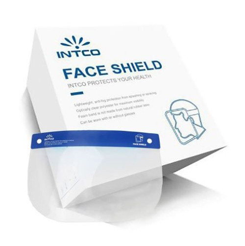 25 – Intco Reusable/Disposable Anit-Fog Face Shield 9″ 330x229cm Light Weight