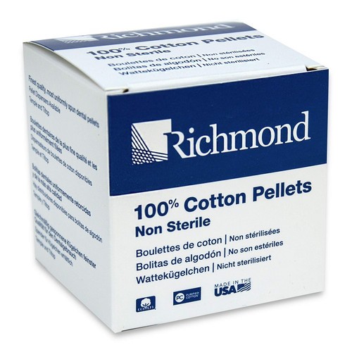 Richmond Dental 100903 Tiltop Cotton Pellet #3 Refills 5/32″ 12/Bx