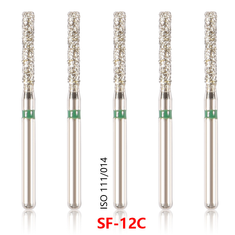 100pcs Dental Diamond Burs for High Speed Handpiece Medium Friction Grip 1.6MM