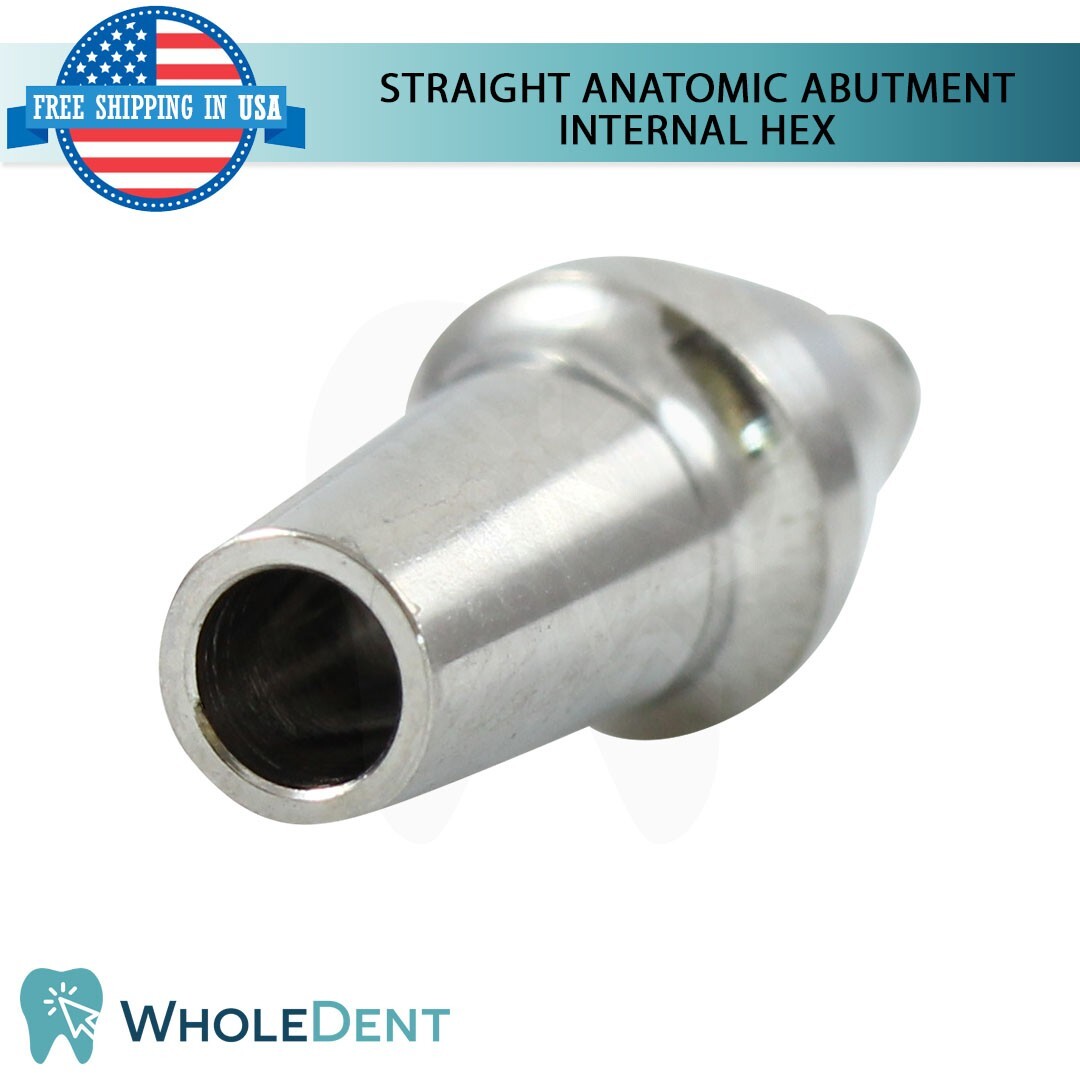 10x Straight Anatomic Abutment Int Hex 2.42mm Dental Instrument Ø5.2mm