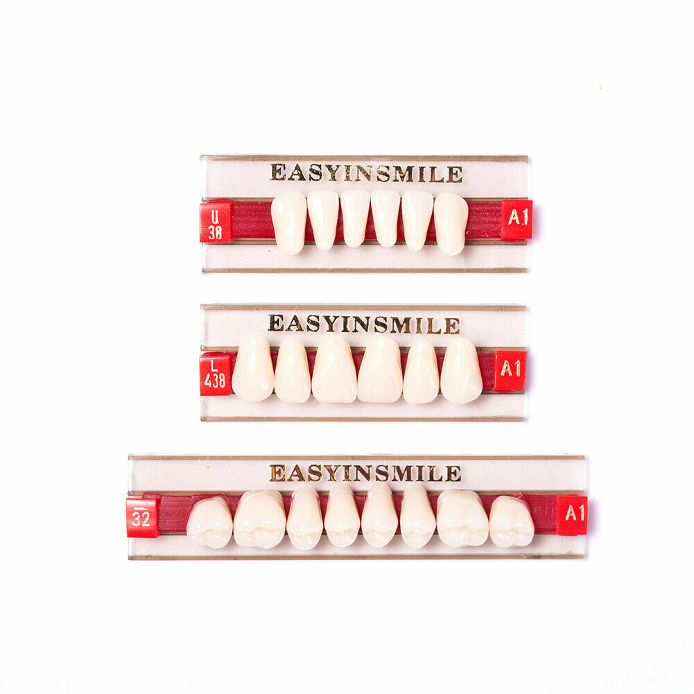 Dental Denture Acrylic Resin Teeth Upper Lower Anterior/Posterior Shade A1/A2/A3