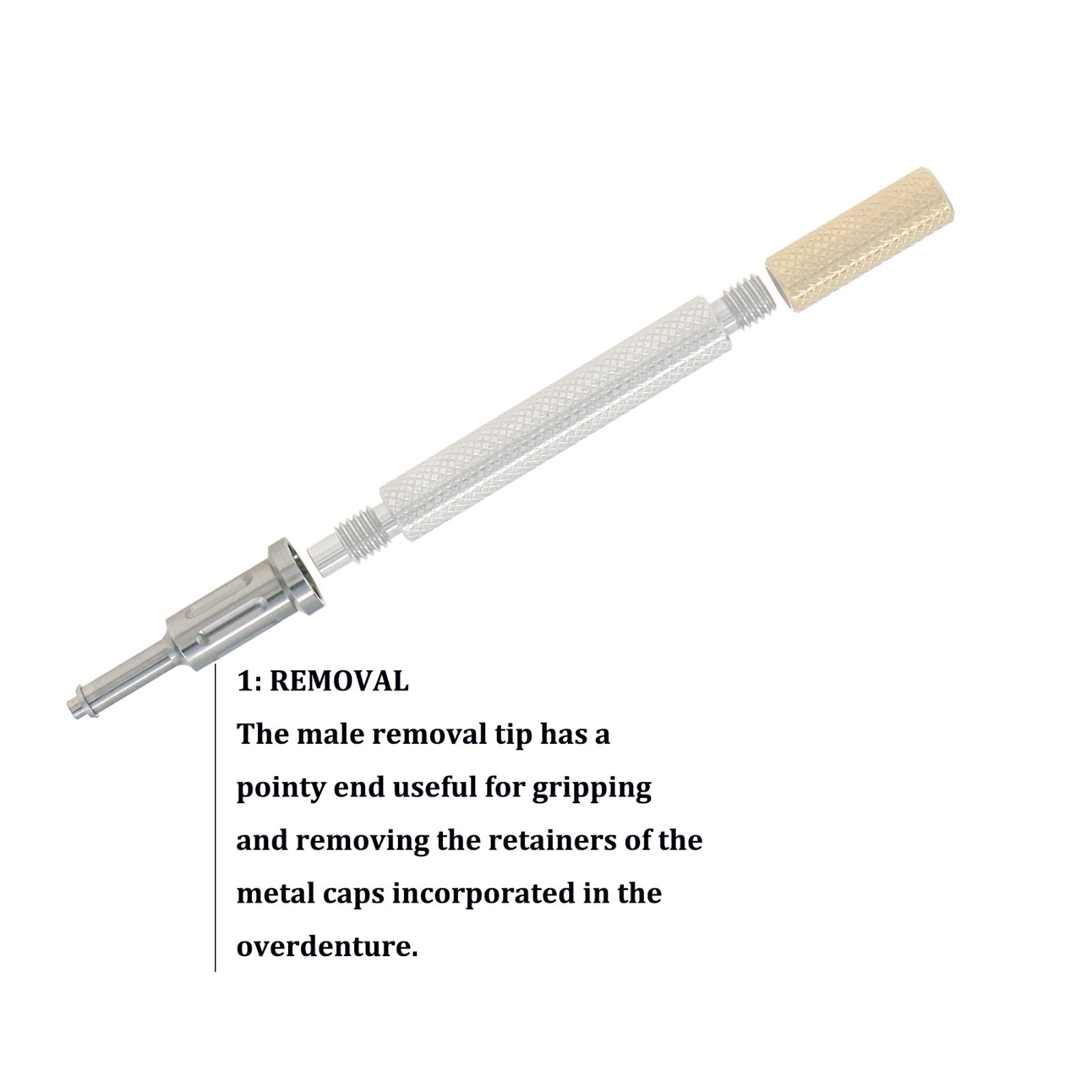 Dental Navoloc Retention Inserts Cap Mounting Demounting Tool Locator Core Tool