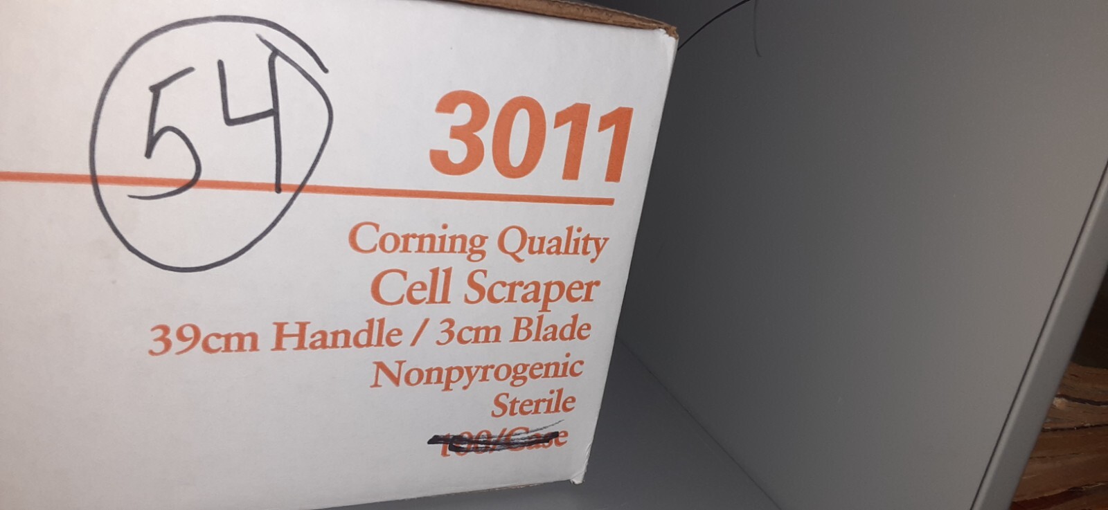 Corning Cell Scraper, Sterile, Ind Packaged, 39cm handle/3cm Blade (54) 3011