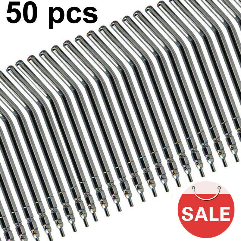 50 PCS Dental Air Water Spray Triple Syringe Solid Alloy Nozzles/Tips/Tubes