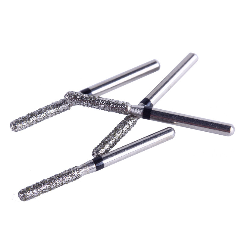 10pcs Diamond Bur High Speed Super Coarse Straight/Cylindrical Round Head SR-12S