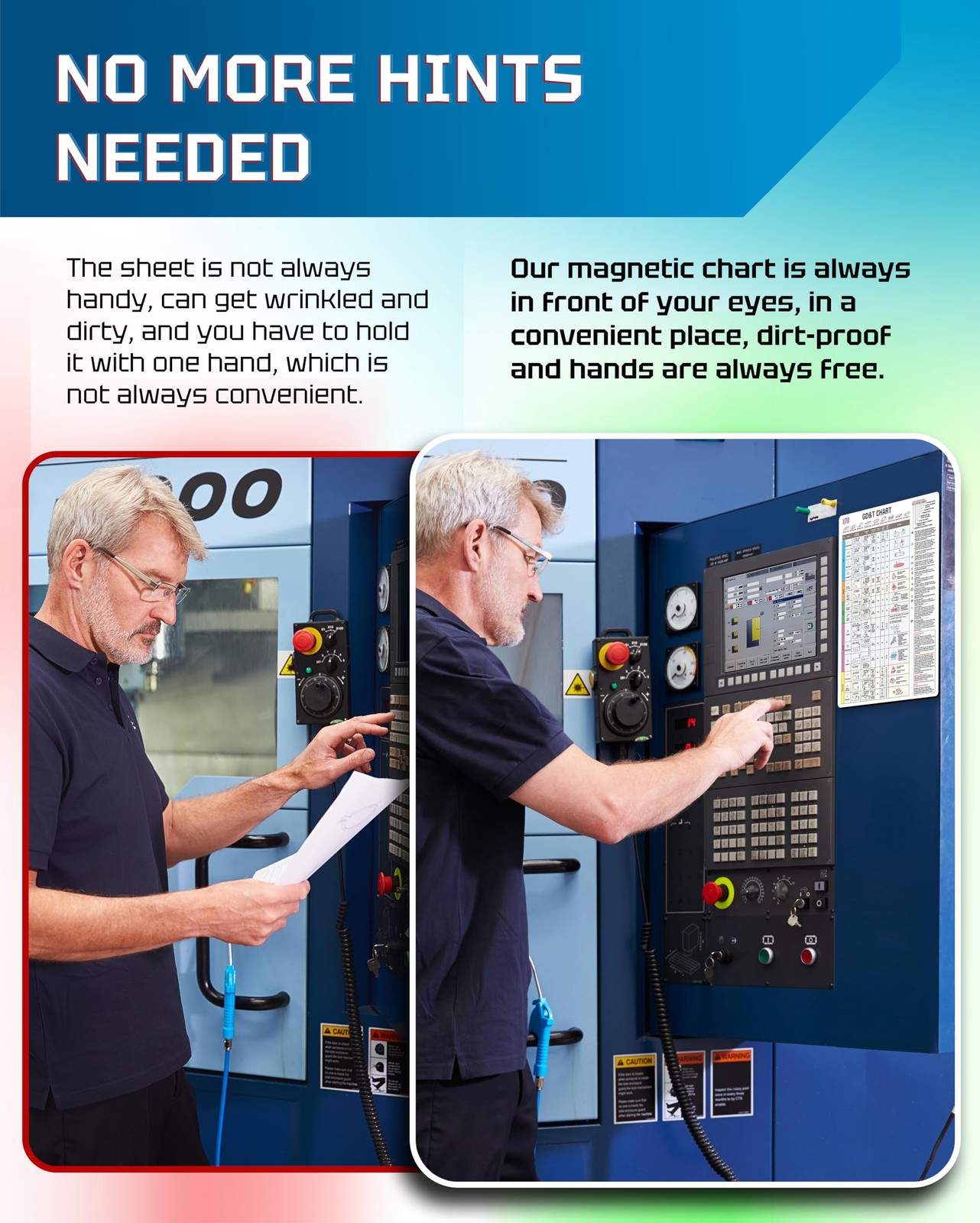 Geometric Dimensioning & Tolerancing Magnetic Chart | GD&T Information & CNC …