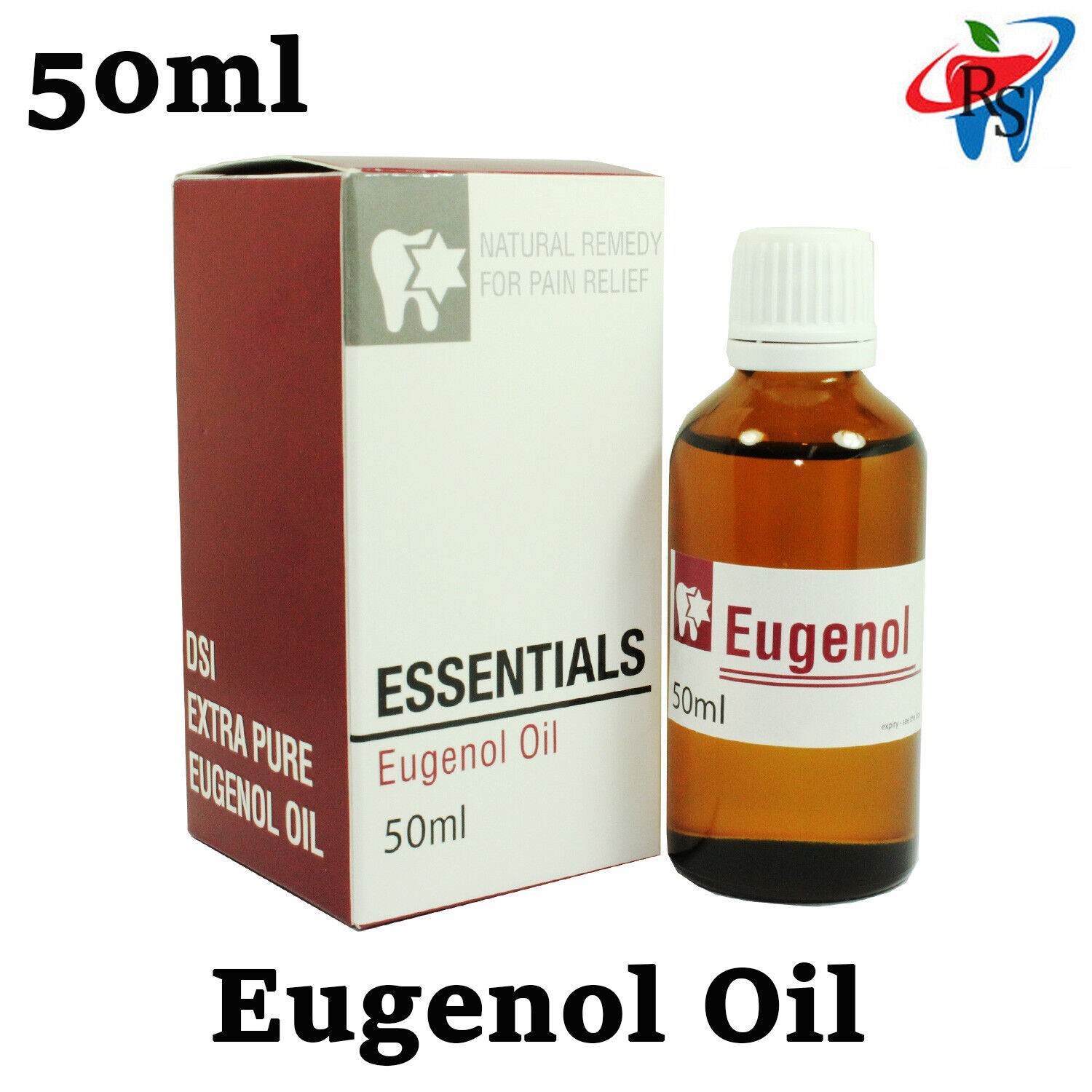 DSI Dental Extra Pure Clove Eugen0l Oil Antiseptic Pain Relief Dressing 50ml