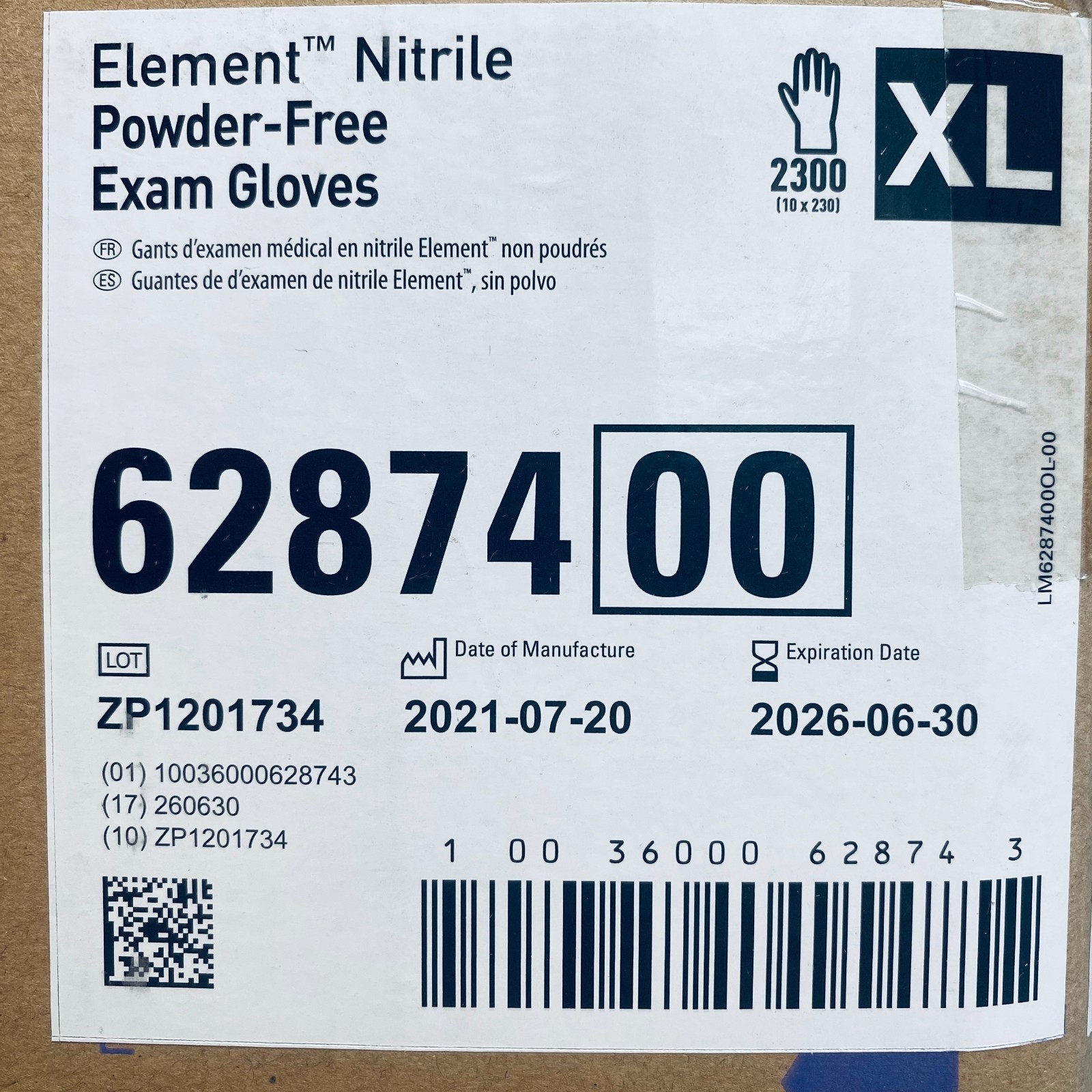 Kimberly-Clark Element Nitrile Gloves XL Powder Free 10 Boxes of 230 Gloves Each