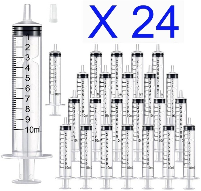 Plastic Syringes without needles 10ml Syringe 24 Pack