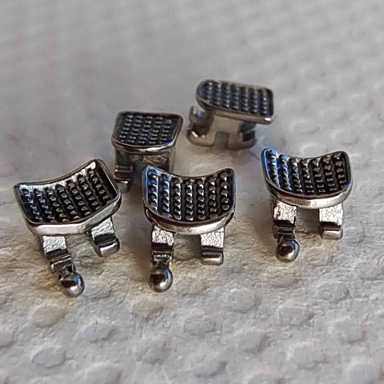 5Packs Dental Orthodontic Brackets Braces Mini MBT Slot.022 Hooks 345 Metal MIM